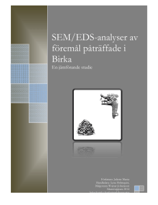SEM föremål påträffa Birka SEM/EDS-analyser av föremål