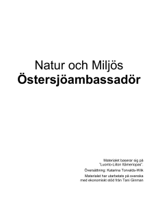 Natur och Miljös Östersjöambassadör
