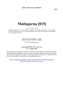 Matlagarna [015] - Christian Churches of God