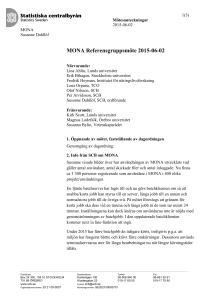 MONA Referensgruppsmöte 2015-06-02