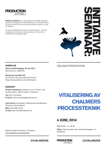 vitalisering av chalmers processteknik