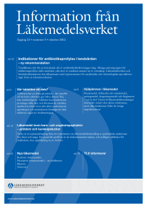 Information från Läkemedelsverket nr 5 2012