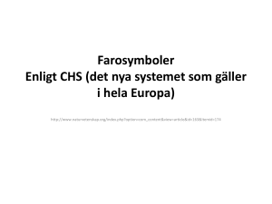 Farosymboler Enligt CHS (det nya systemet som gäller i hela Europa)