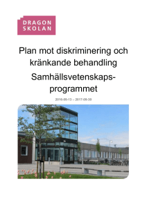 Plan mot diskriminering och kränkande behandling