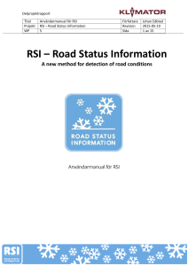 RSI – Road Status Information