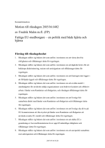 201516FP Fattiga EU medborgare en politik med både hjärta och