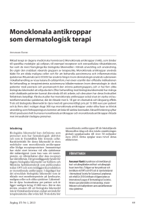 Monoklonala antikroppar som dermatologisk terapi