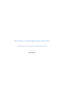 Genusanalys av rekryteringsprocesser vid SLU 2015,
