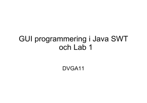 GUI programering i Java SWT och Lab 1 - F4