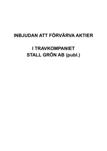 Prospekt Grön - Travkompaniet