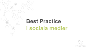 Best Practice i sociala medier Erbjudande