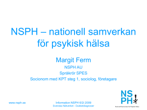 NSPH – nationell samverkan för psykisk hälsa - Sn-dd