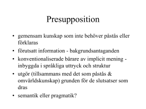 Presupposition