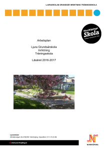 Lokal arbetsplan för Ljura träningsskola 2016-2017