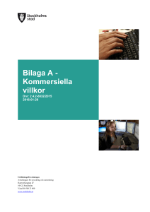 Bilaga A - Kommersiella villkor