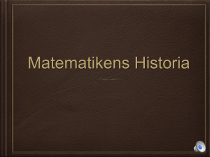Matematikens Historia