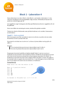 Block 1 ‐ Laboration 4