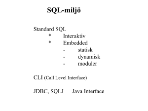 Standard embedded statisk SQL