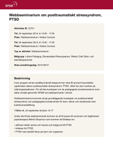 Webbseminarium om posttraumatiskt stressyndrom, PTSD