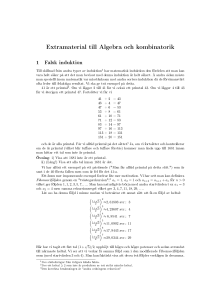Extramaterial till Algebra och kombinatorik