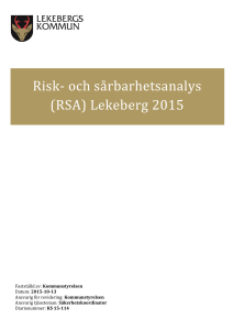 Risk- och sårbarhetsanalys (RSA) Lekeberg 2015