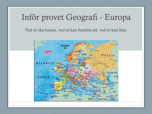 Inför provet Geografi - Europa