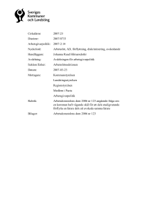 WORD-dokumentet 2007023 - Sveriges Kommuner och Landsting