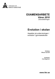 Evolution i skolan: Aspekter på undervisning i evolution i