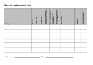 Infektionsregistrering blankett 1