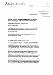 Stockholms läns landsting 13-09- 03 0 002 3 Motion 2012:25 av