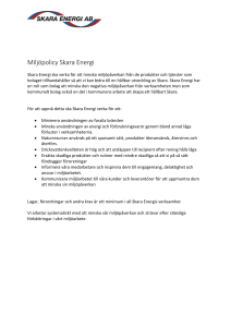Förslag miljöpolicy Skara Energi AB