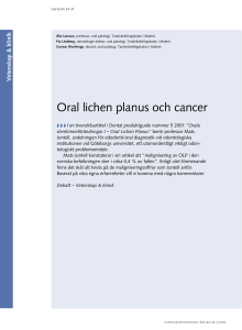 Oral lichen planus och cancer