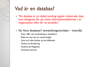 Databaser och Databasdesign