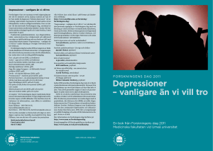 Depressioner – vanligare än vi vill tro - Medicinsk fakultet