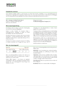 Faktablad för investerare - Entropics Asset Management AB