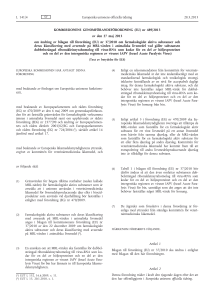 Kommissionens genomförandeförordning (EU) nr 489/2013 av den