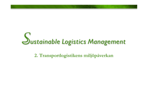 2. Transportlogistikens miljöpåverkan