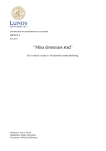 Mina drömmars stad - Lund University Publications