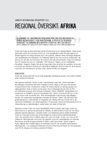 Regional öveRsikt: AfrikA