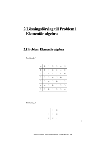 2 Lösningsförslag till Problem i Elementär algebra