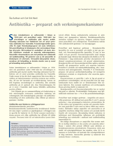 Antibiotika – preparat och verkningsmekanismer