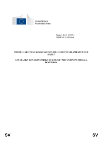 SV SV Meddelande från kommissionen till Europaparlamentet och
