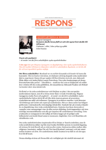 pdf/skriv ut - Tidskriften Respons