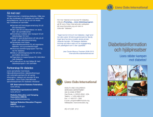Diabetesinformation och hjälpinsatser