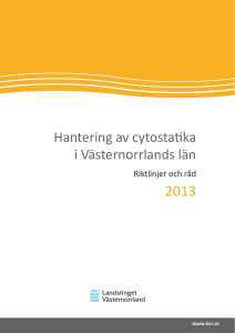 Hantering av cytostatika i Västernorrlands län