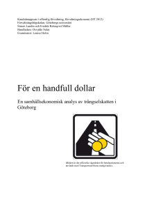 4. Cost – benefit analys av trängselskatten i Göteborg