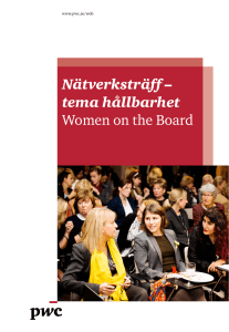 Nätverksträff – tema hållbarhet Women on the Board