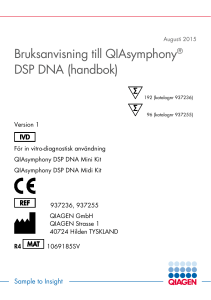 Bruksanvisning till QIAsymphony® DSP DNA (handbok)