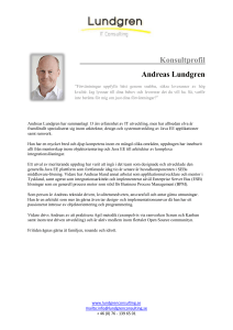 Konsultprofil Andreas Lundgren