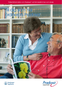 Patientinformation om Pradaxa vid förmaksflimmer och stroke